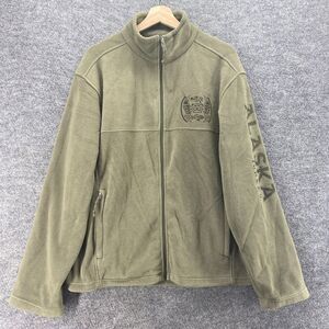 Alaska Jacket Men L Large Gray Full Zip  Fleece Long Sleeve Pockets High Neck
